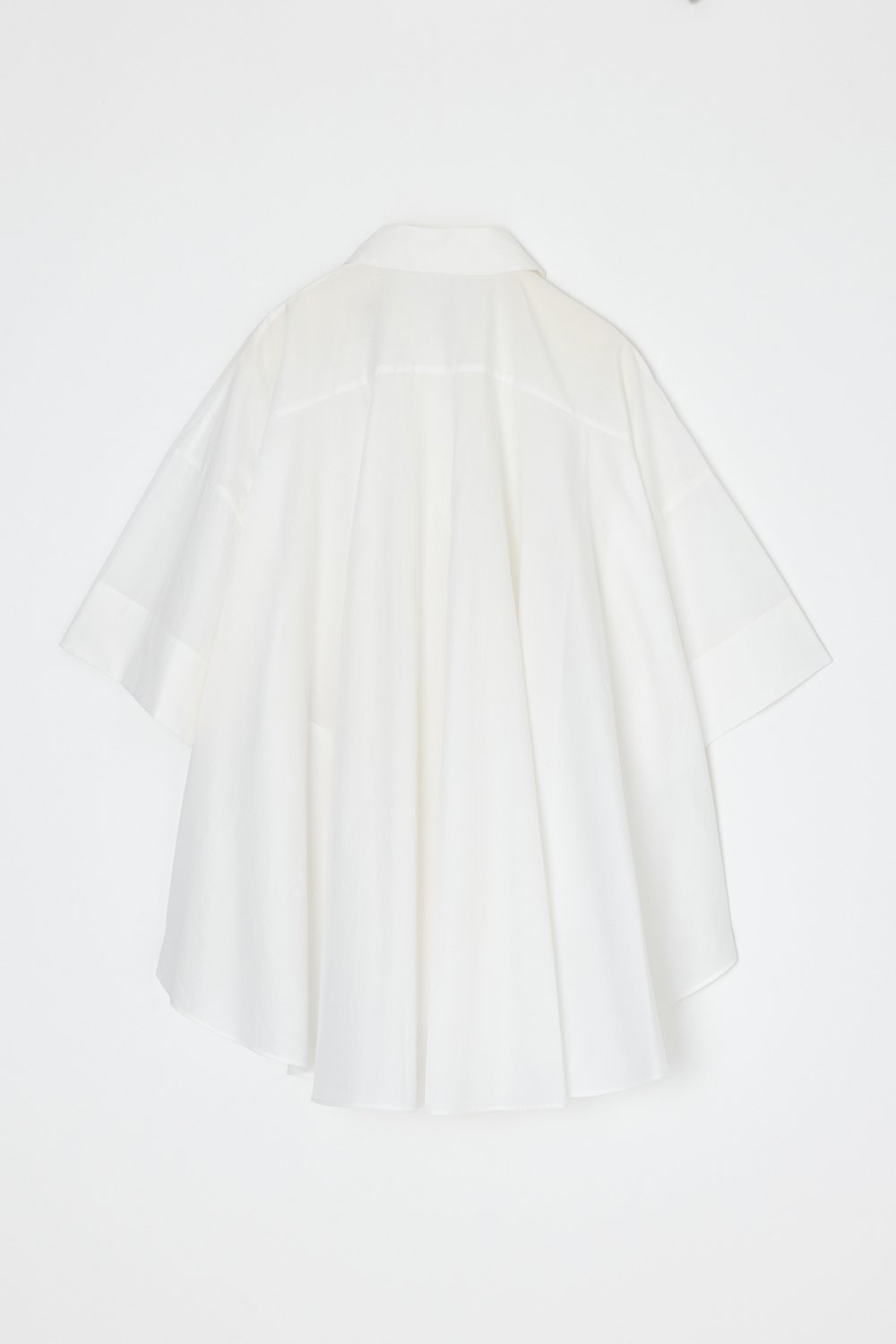 ENFOLD CIRCLE DRAPE SHIRT エンフォルド トップス シャツ・ブラウス ホワイト ブラック