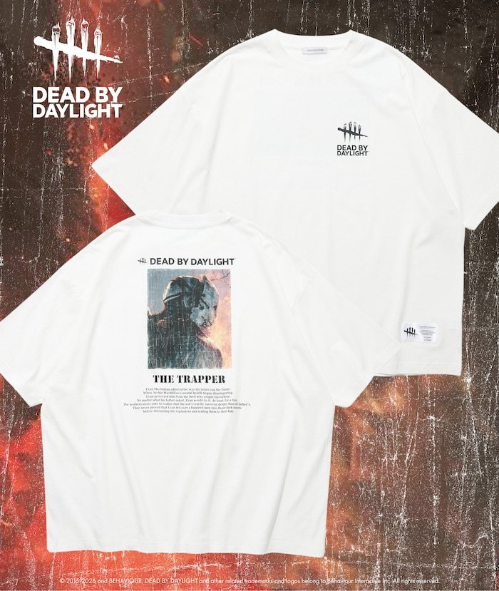 【SALE／10%OFF】FREAK'S STORE DEAD BY DAYLIGHT 別注 THE TRAPPER フォト バックプリント クルーネックTシャツ フリークスストア トップス カットソー・Tシャツ ホワイト ブラック【送料無料】