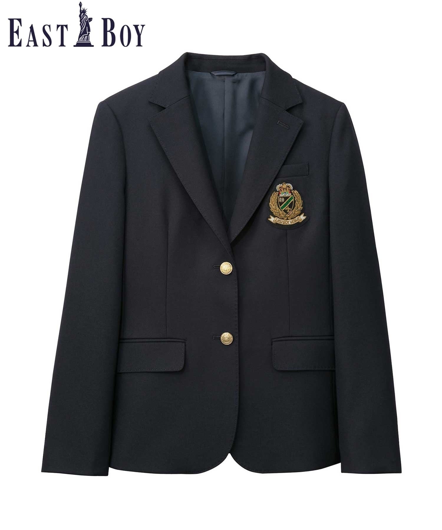EASTBOY ジャケット 2つボタン ブレザー 制服 通学 スクール 中学生 高校生 学校 イーストボーイ ジャケット・アウター テーラードジャケット・ブレザー ネイビー グレー【送料無料】