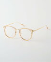 Fun&Daily F&D:Round frame Glasses ファンアンドデイリー ファッション雑貨 メガネ ベージュ ブラウン