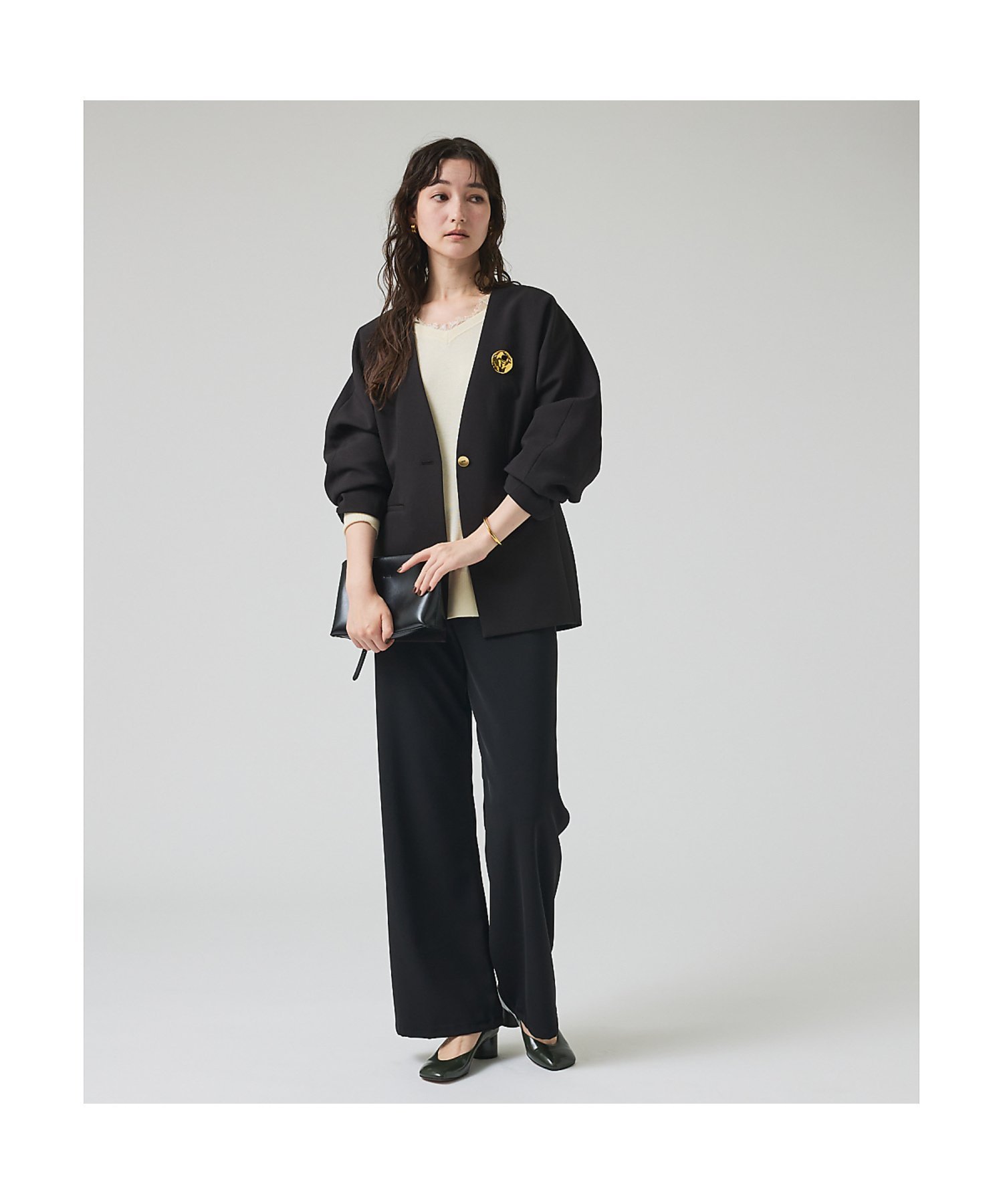qualite 【一部店舗限定】ストレッチツイルレギンスパンツ カリテ パンツ その他のパンツ ブラック ブラウン