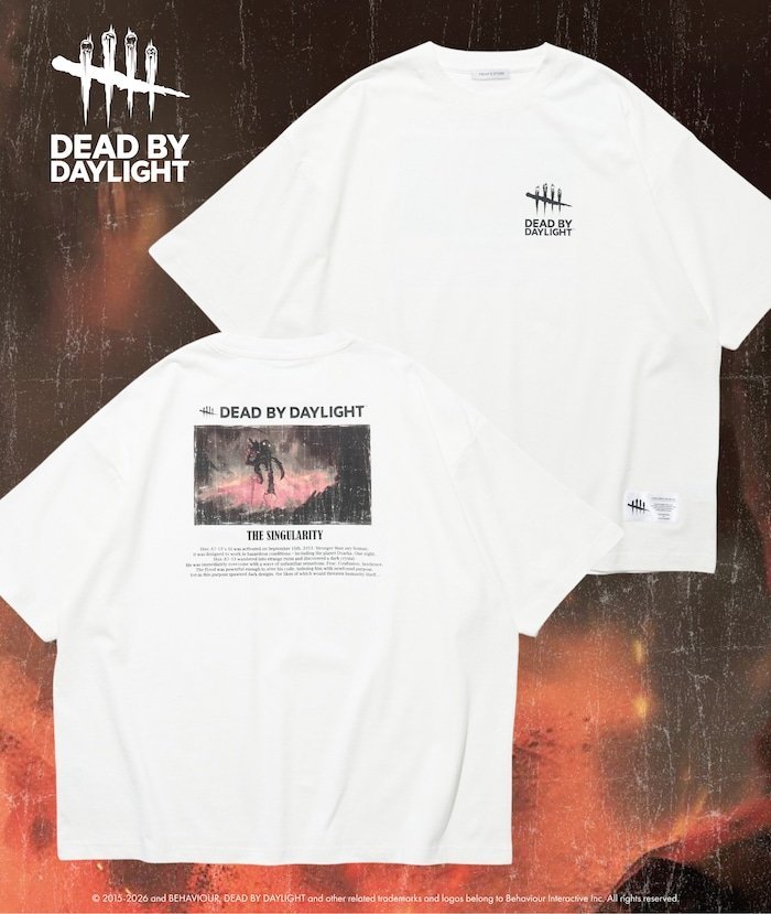 【SALE／10%OFF】FREAK'S STORE DEAD BY DAYLIGHT 別注 THE SINGULARITY フォト バックプリント クルーネックTシャツ フリークスストア トップス カットソー・Tシャツ ブラック ホワイト【送料無料】