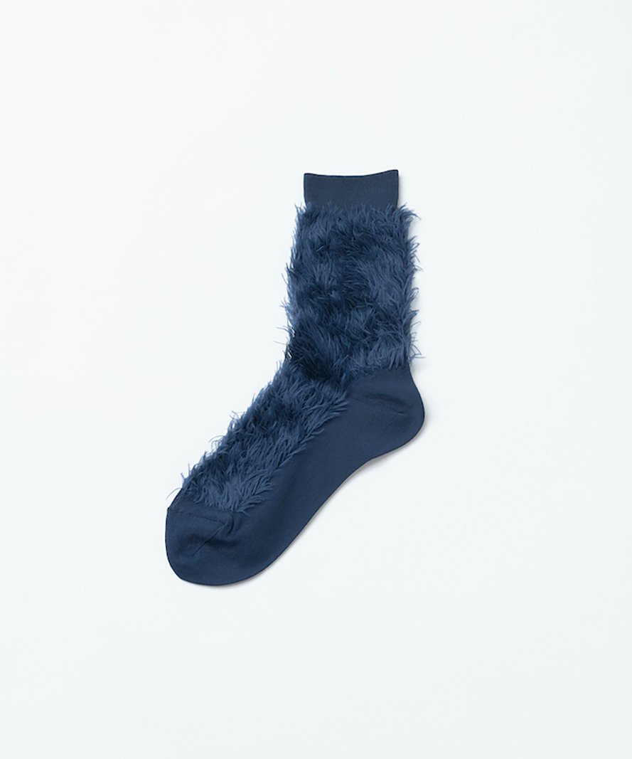 トリコテ 靴下 レディース TRICOTE FAKE FUR SOCKS トリコテ 靴下・レッグウェア 靴下 ネイビー グリーン ブラウン ブラック