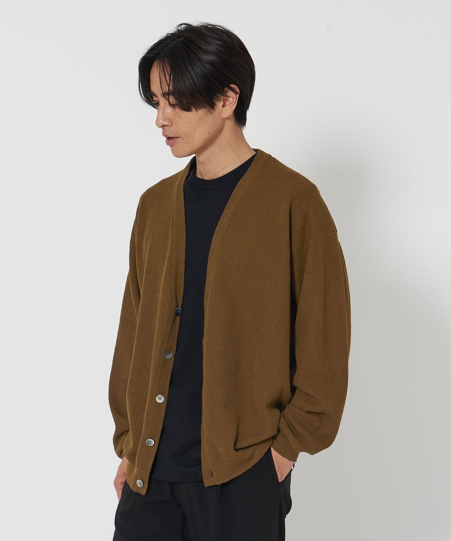 BEAUTY&YOUTH UNITED ARROWS エア ミラノ Vネック カーディガン デオドラント-抗菌・防臭- ビューティー&ユース ユナイテッドアローズ トップス カーディガン グレー グリーン ブラック【送料無料】