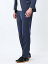TAKA-Q 軽量 スリムフィット ノータックパンツ バーズアイ青(セットアップ可能) 【25SS】 メンズ パンツ ボトム カジュアル ビジネス 通勤 仕事 ...
