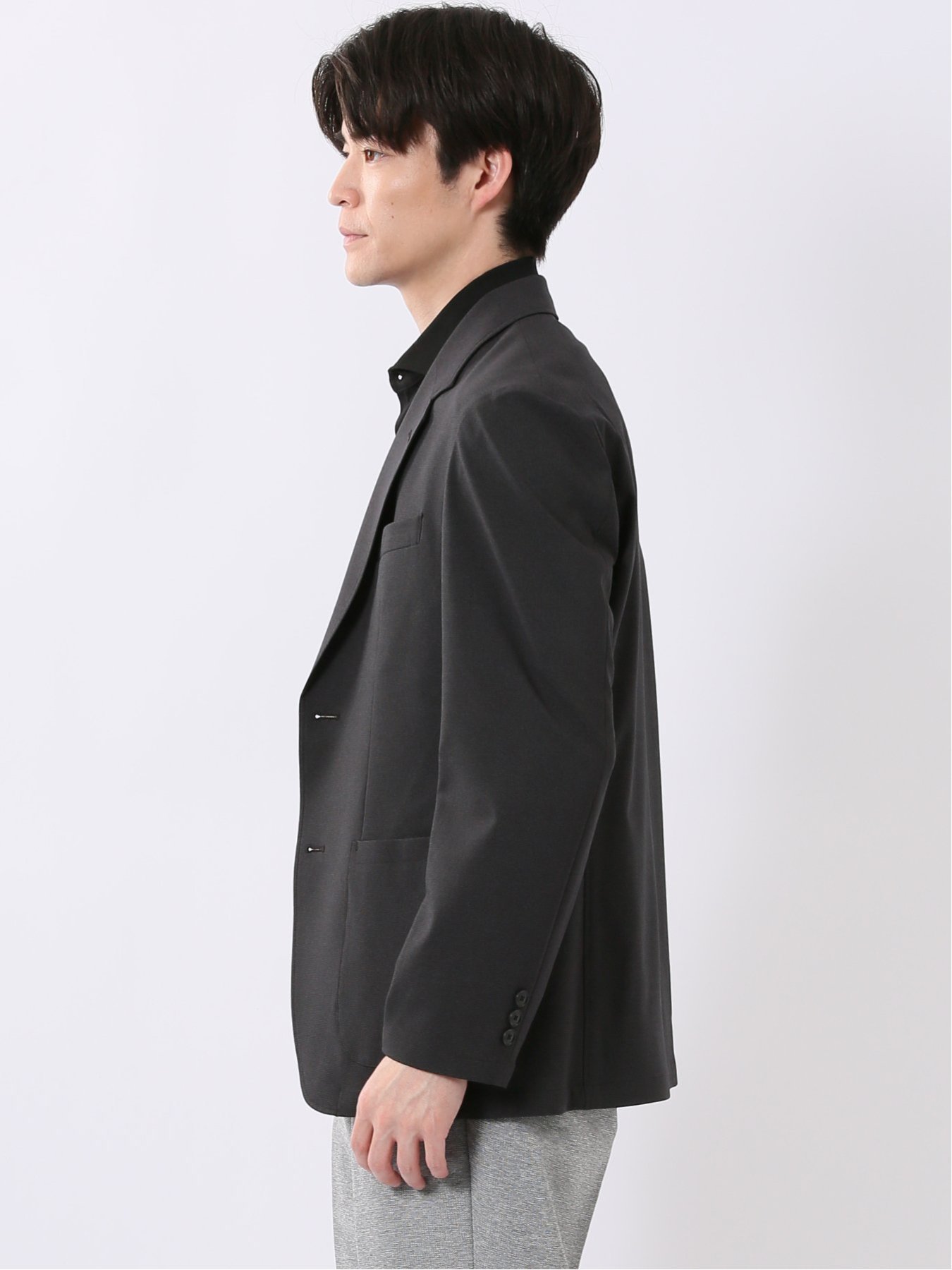 【SALE／20%OFF】TAKA-Q 【WEB限定】軽量ウォッシャブル ソロテックス 2ボタンジャケット タカキュー ジャケット・アウター テーラードジャケット・ブレザー グレー ネイビー【送料無料】