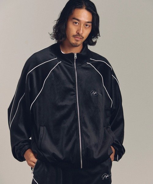 【SALE／50%OFF】GALLIS ADDICTION GA VELOR TRACK FULL ZIP *セットアップ対応(MENS) ジャックローズ トップス スウェット・トレーナー ブラック ワインレッド【送料無料】