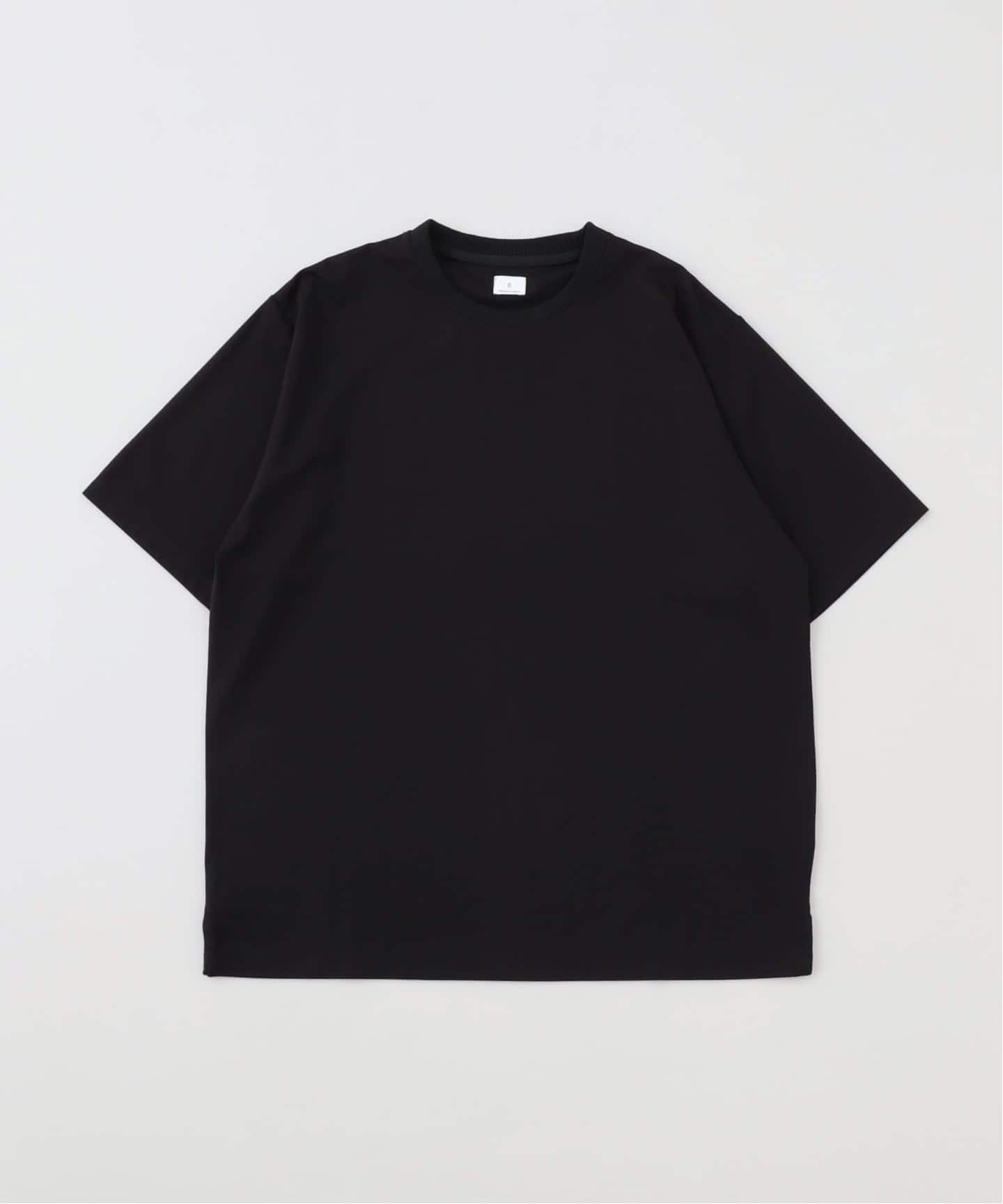 E. SILK MIX JQ NECK Tシャツ エディフィス トップス カットソー・Tシャツ ホワイト グレー ブラック
