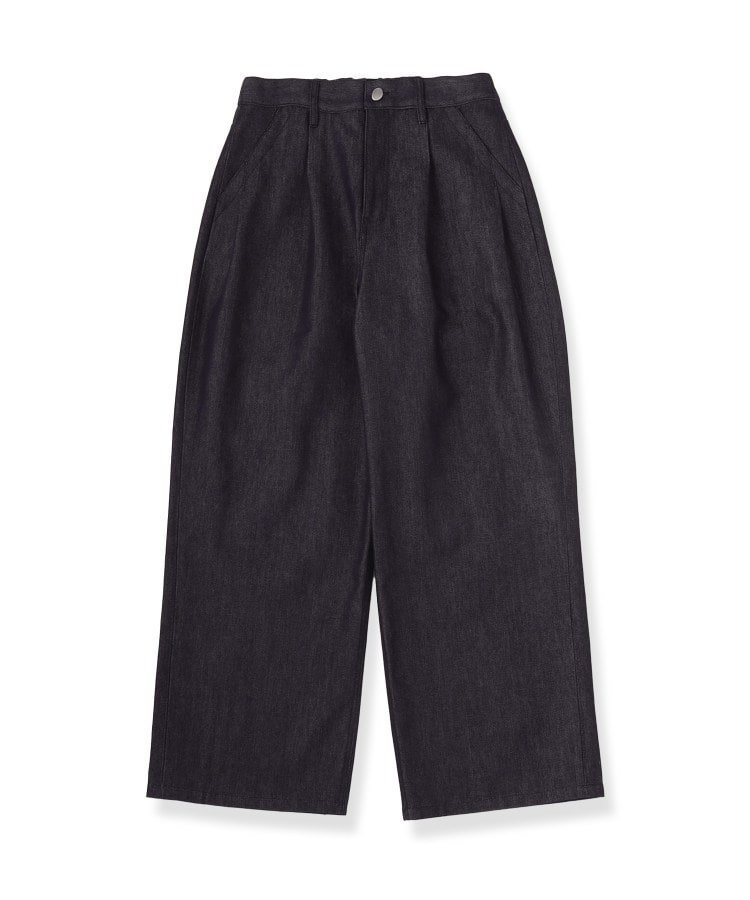 tk.TAKEO KIKUCHI 【色褪せしにくいデニム】Comfy Fadeless Denim Seriesワイドストレートデニム ティーケータケオキクチ パンツ ジーンズ・デニムパンツ ブラック ネイビー