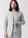 【SALE／60 OFF】NICOLE CLUB FOR MEN ノーカラージャケット ニコル ジャケット アウター テーラードジャケット ブレザー グレー ネイビー レッド【送料無料】