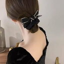 【SALE／15 OFF】miniministore リボンシュシュ キラキラヘアゴム 蝶結び ミニミニストア ヘアアクセサリー その他のヘアアクセサリー ブラック ベージュ