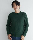 ikka 【洗濯機で洗える】ウォッシャブルラムウールクルーニット イッカ トップス その他のトップス グレー ネイビー グリーン【送料無料】