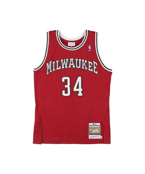 Mitchell & Ness ヤニス・アデトクンボ バックス ホーム オーセンティックジャージ 2014-15 MILWAUKEE BUCKS HOME AUTHENTIC JERSEY B ルーキーユーエスエー トップス その他のトップス レッド【送料無料】