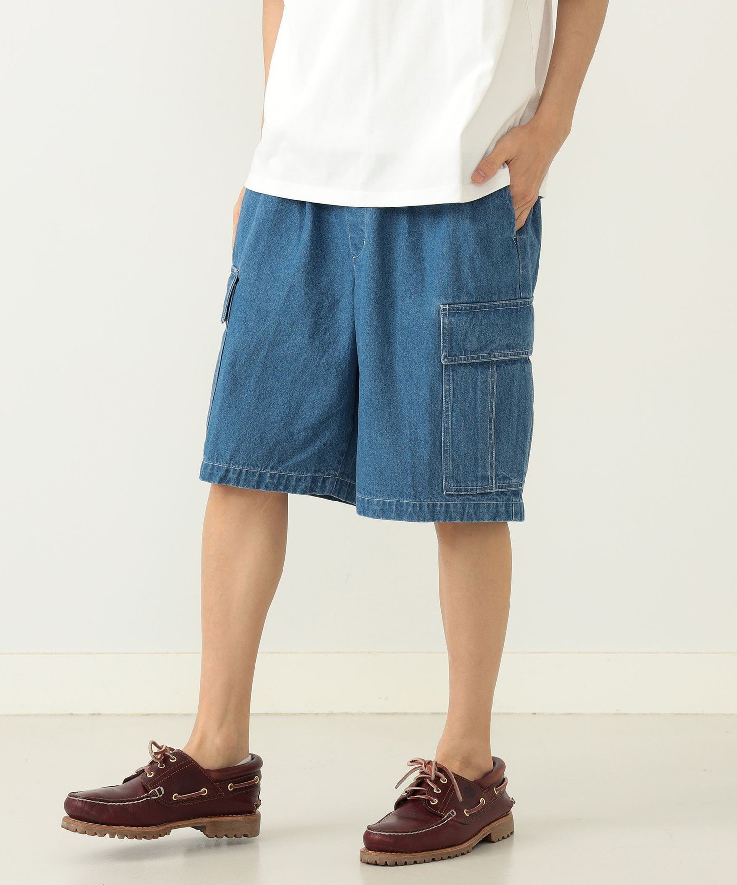 ビームス カーゴパンツ メンズ 【SALE／40%OFF】BEAMS HEART MEN BEAMS HEART / デニム カーゴ ショーツ ビームス アウトレット パンツ その他のパンツ ブルー【送料無料】