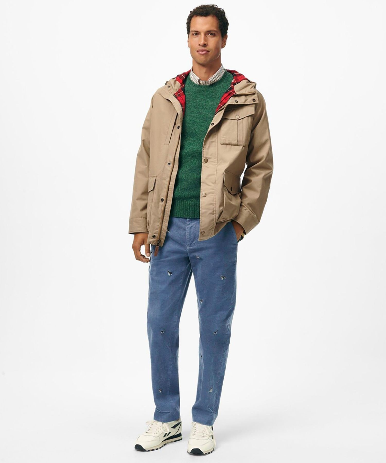 【SALE／50%OFF】BROOKS BROTHERS コットン ドライワックス フィールドジャケット ブルックス ブラザーズ ジャケット・アウター その他のジャケット・アウター カーキグリーン【送料無料】