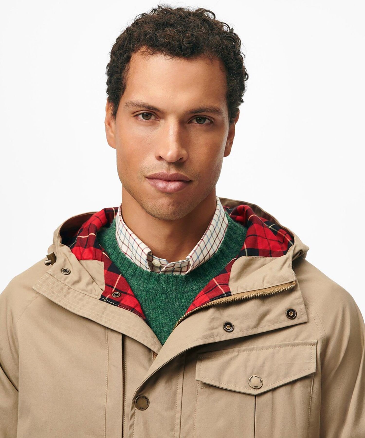 【SALE／50%OFF】BROOKS BROTHERS コットン ドライワックス フィールドジャケット ブルックス ブラザーズ ジャケット・アウター その他のジャケット・アウター カーキグリーン【送料無料】