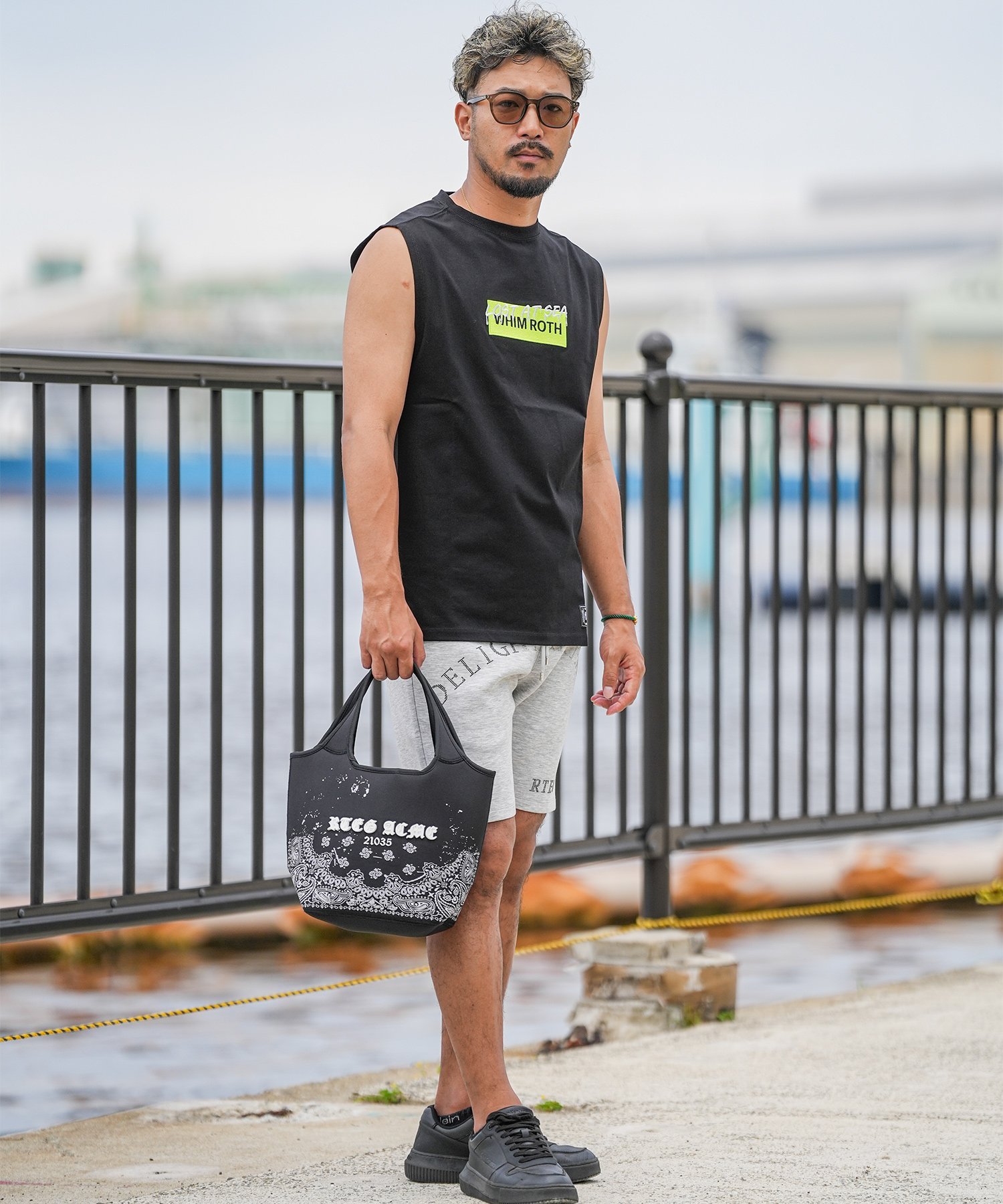 Retro Engine RTEG P.D mini tote アダムスジャグラー バッグ トートバッグ ブラック イエロー オレン..