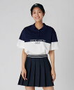 UNITED ARROWS GOLF ウィメンズ プレーティング ポロシャツ ユナイテッドアローズ スポーツ・アウトドア用品 ゴルフグッズ ネイビー ホワイト【送料無料】