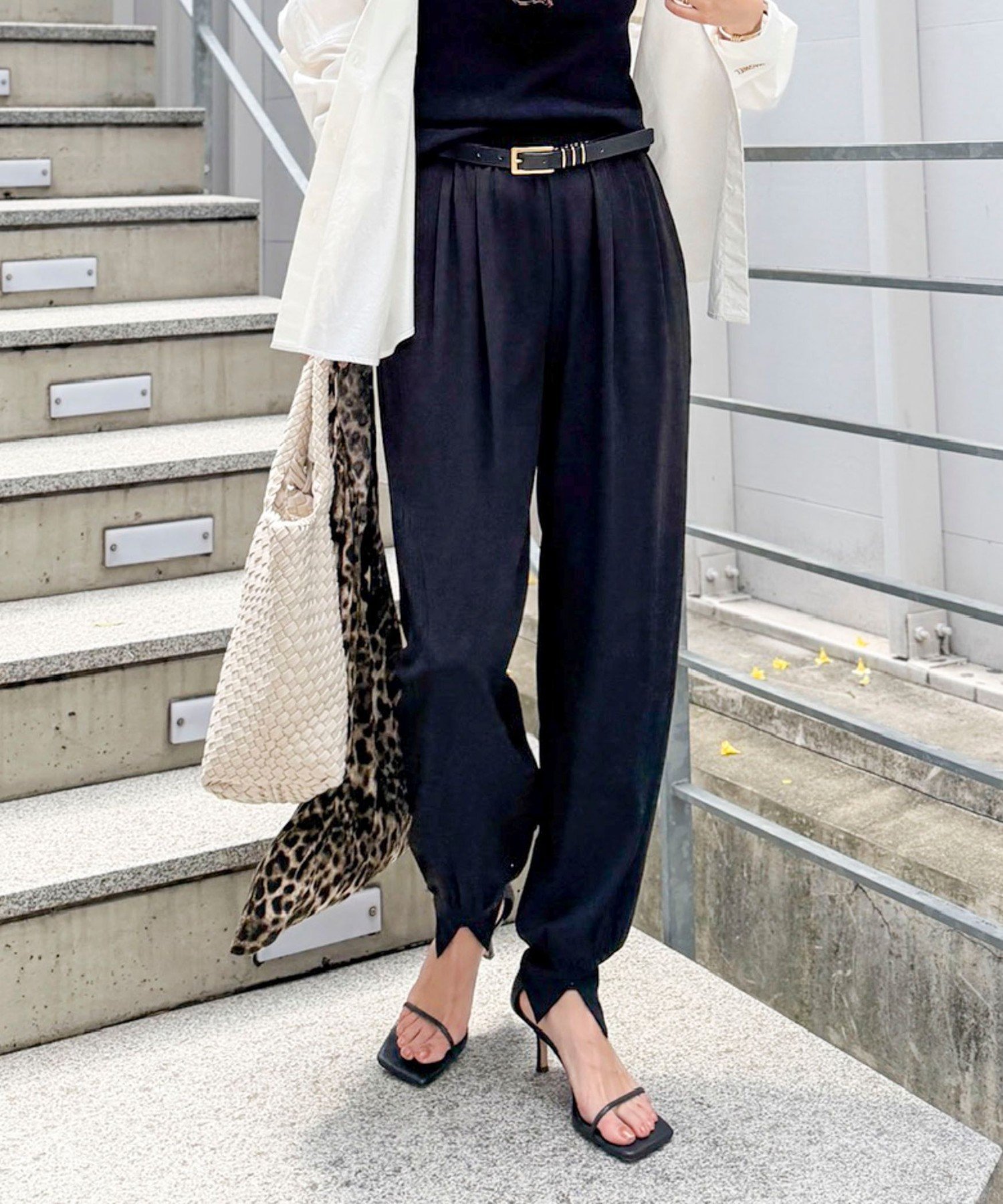 NOLLEY'S [WEB & Select Stores Limited Color] Georgette Jogger Pants (Matching Set Available) - NOLLEY'S Pants - Other Pants - Gray - Black - Green [Free Shipping]