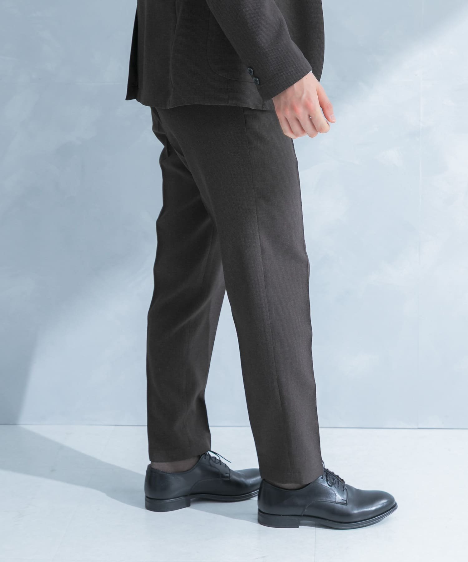 LIFE STYLE TAILOR リネンライク千鳥柄コンフォータブルパンツ アーバンリサーチドアーズ パンツ その他のパンツ グレー ブラウン