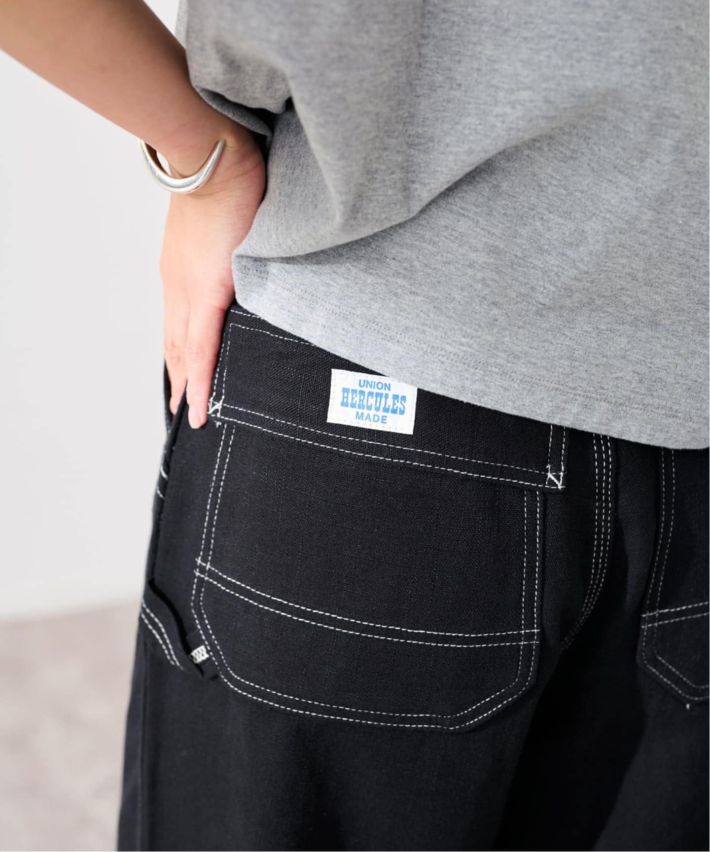 UNION HERCULES/ユニオンヘラクレス work pants フレームワーク パンツ ジーンズ・デニムパンツ ブラック ベージュ