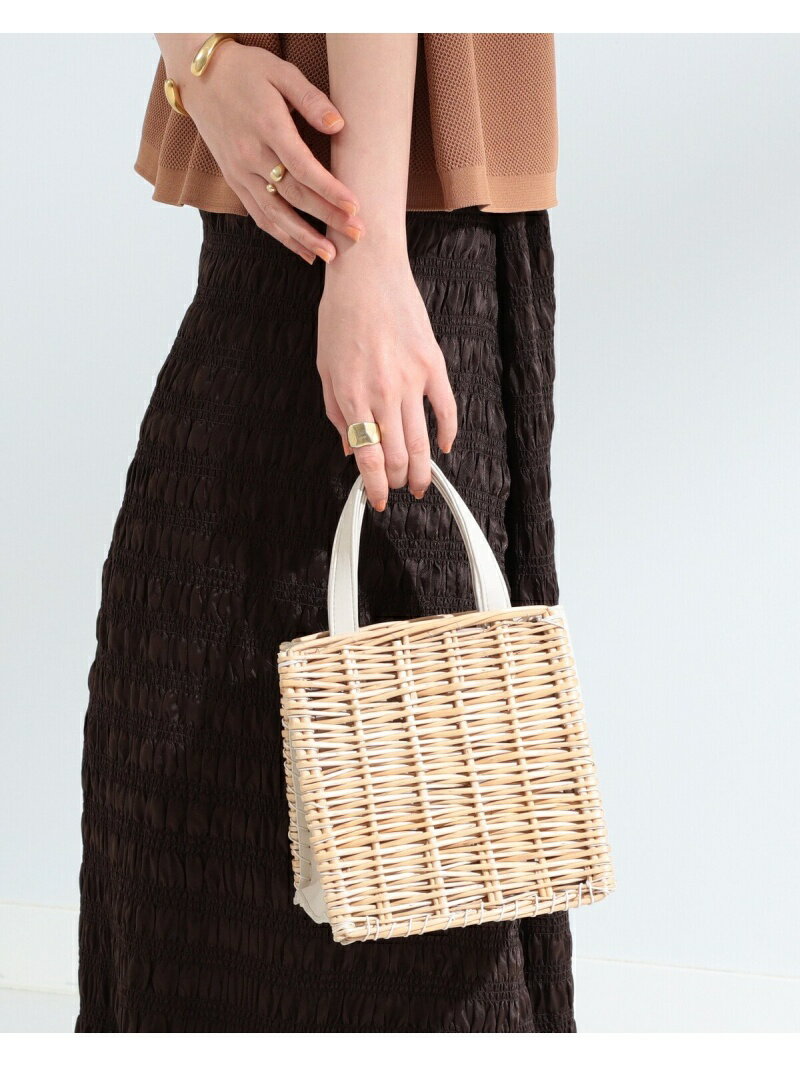 【SALE／30%OFF】Ray BEAMS Ray BEAMS / 柳 カゴバッグ ビームス アウトレット バッグ かごバッグ ホワイト ブラック【送料無料】のサムネイル