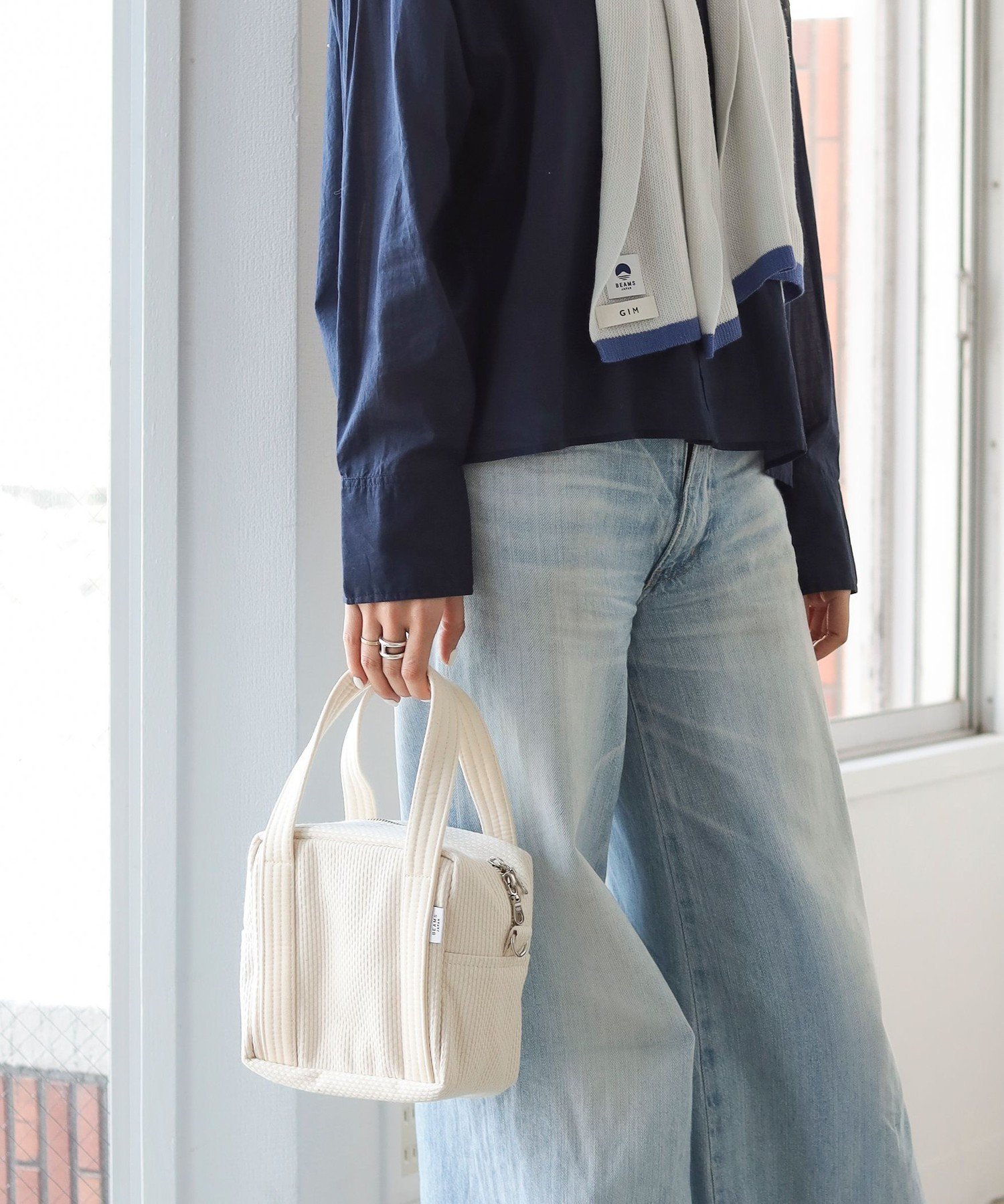 BEAMS JAPAN sasicco / 別注 ミニ ショルダーバッグ ビームス ジャパン バッグ その他のバッグ ブラック ホワイト【送料無料】