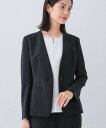 【SALE/15%OFF】INDIVI 【定番スーツ/UVケア/接触冷感/洗える】ウール調ノーカラージャケット インディヴィ スーツ・フォーマル セットアップス...