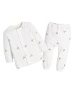 【SALE/50%OFF】moimoln 【ルームウェア】ブレッドトップス&パンツ モイモルン インナー・ルームウェア パジャマ ホワイト