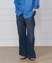 INED 《SUPERIOR CLOSET》別注カーゴデニム《Healthy DENIM》 イネド パンツ ジーンズ・デニムパンツ ブルー【送料無料】