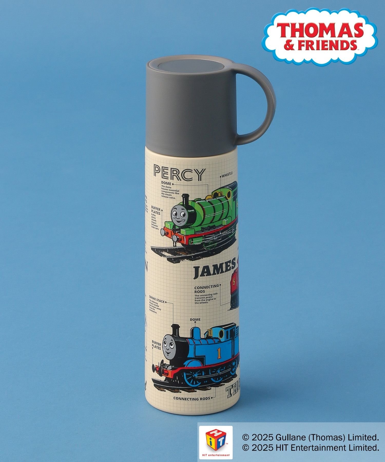 niko and ... 【きかんしゃトーマス】コラボ ステンレスボトル/容量480ml ニコアンド 食器・調理器具・キッチン用品 弁当箱・ランチボックス ブルーのサムネイル