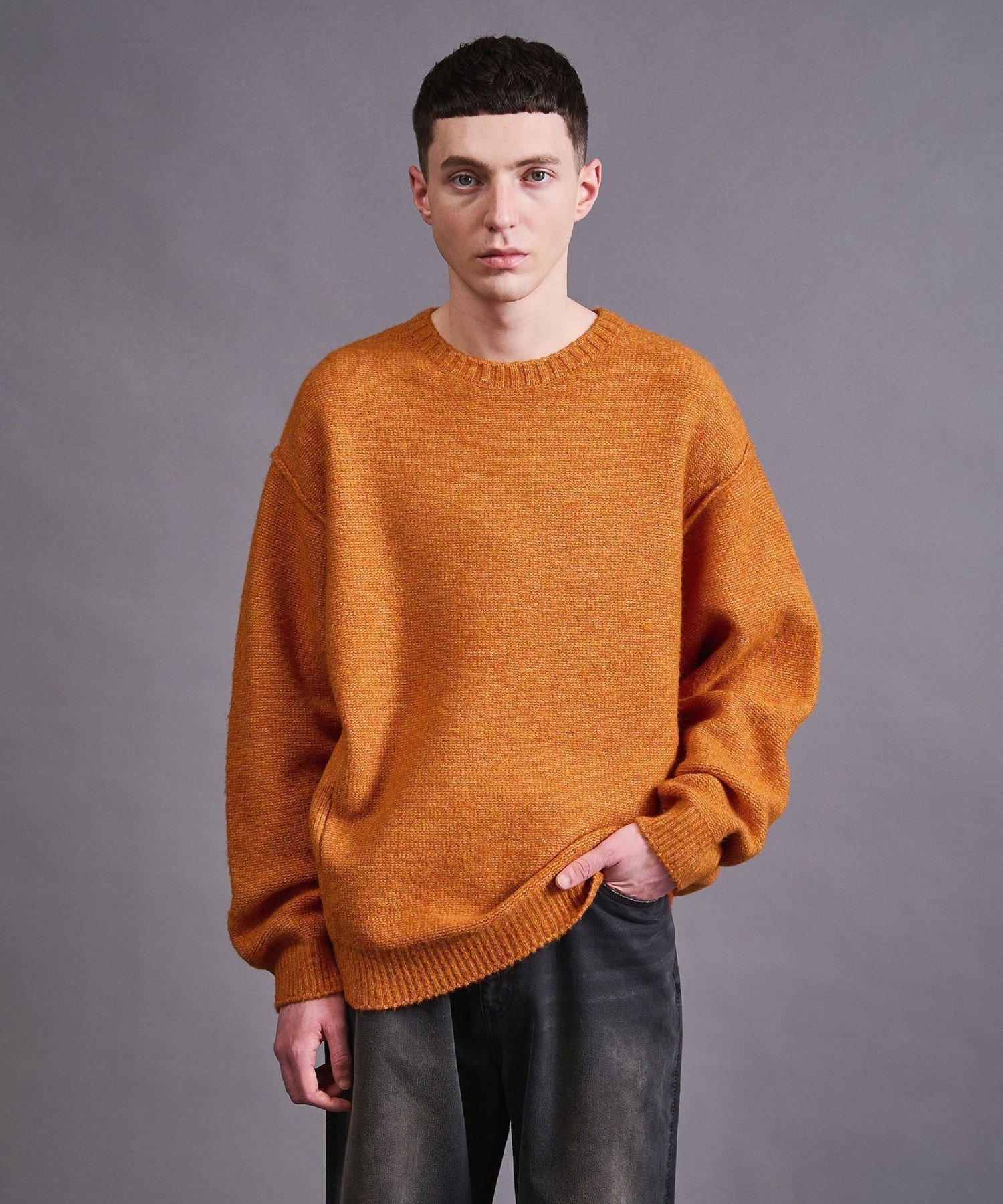 【SALE／60%OFF】monkey time BEAUTY&YOUTH UNITED ARROWS ウールミックス リンキング ニット ユナイテッドアローズ アウトレット トップス ニット ブラック グレー オレンジ【送料無料】のサムネイル