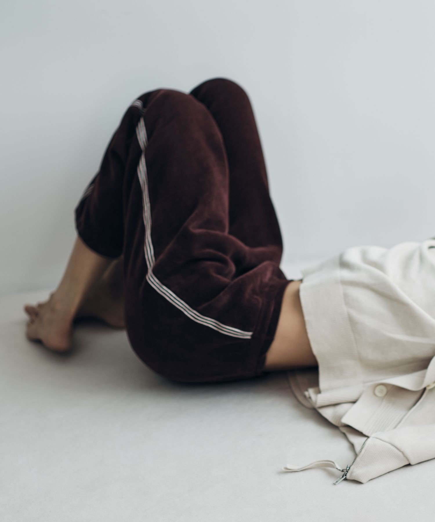 SALON adam et rope' パンツ-CreamyCotton /クリーミーコットン- サロン アダム エ ロペ パンツ その他のパンツ ブラック ブラウン ホワイト【送料無料】