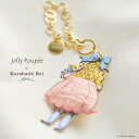 Jolly Poupee 【くらはしれいコラボ】ねこと女の子バッグチャーム ローズティアラ ファッション雑貨 その他のファッション雑貨 ピンク【送料無料】