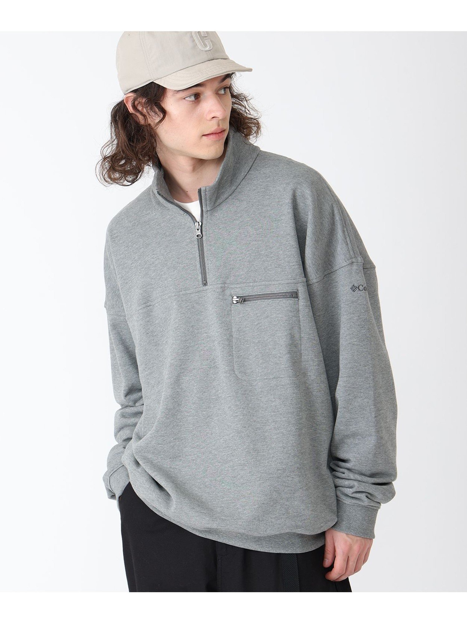 Columbia Columbia/ バガスウェットハーフジップ /コロンビア コロンビア トップス スウェット・トレーナー ブラック ベージュ グレー【送料無料】