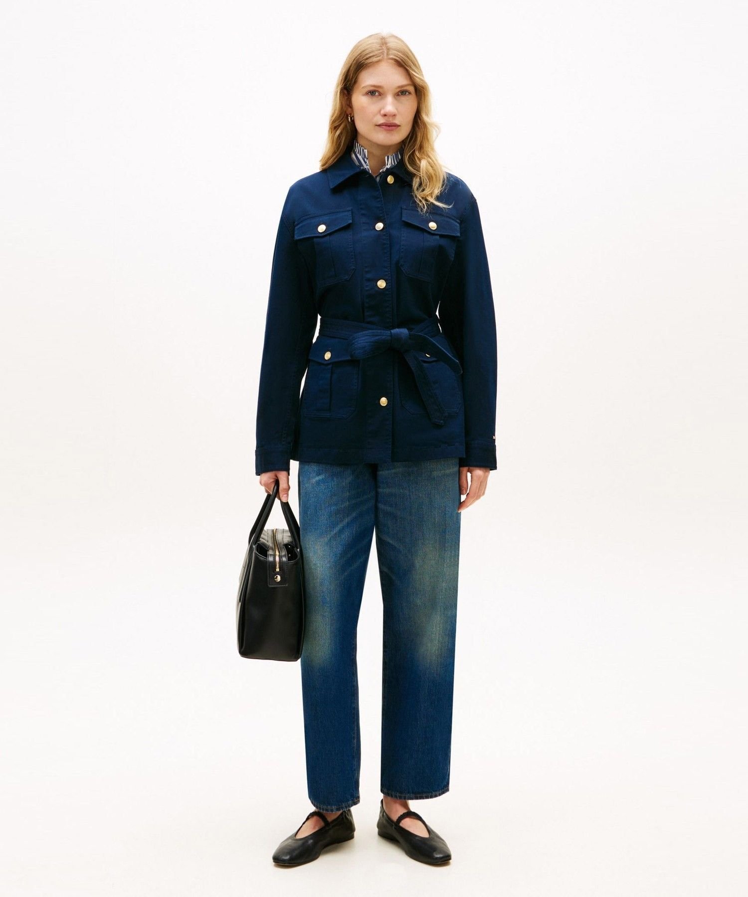 TOMMY HILFIGER コットンゴールドボタンフィールドジャケット トミーヒルフィガー スーツ・フォーマル スーツジャケット ネイビー【送料無料】