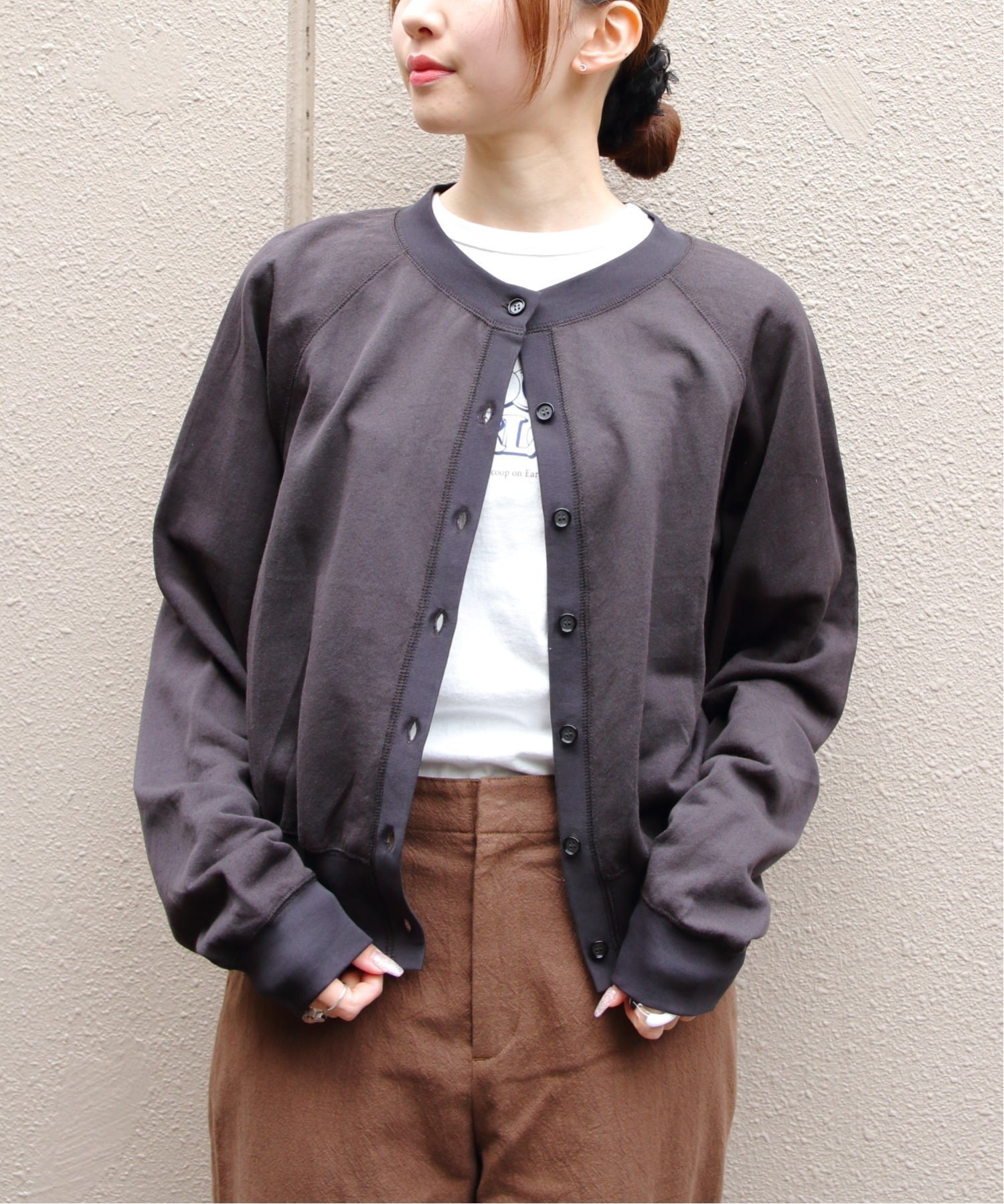 【SALE／21%OFF】THE SHINZONE THE SHINZONE/SEER LONG SLEEVE CARDIGAN ステップス トップス カーディガン グレー イエロー レッド【送料無料】