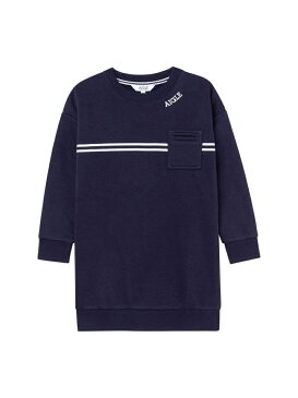 AIGLE スエット ドレス エーグル ワンピース シャツワンピース ネイビー【送料無料】