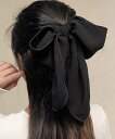 Fun&Daily F&D:ビッグリボンヘアゴム ファンアンドデイリー ヘアアクセサリー ヘアゴム ブラック ネイビー レッド
