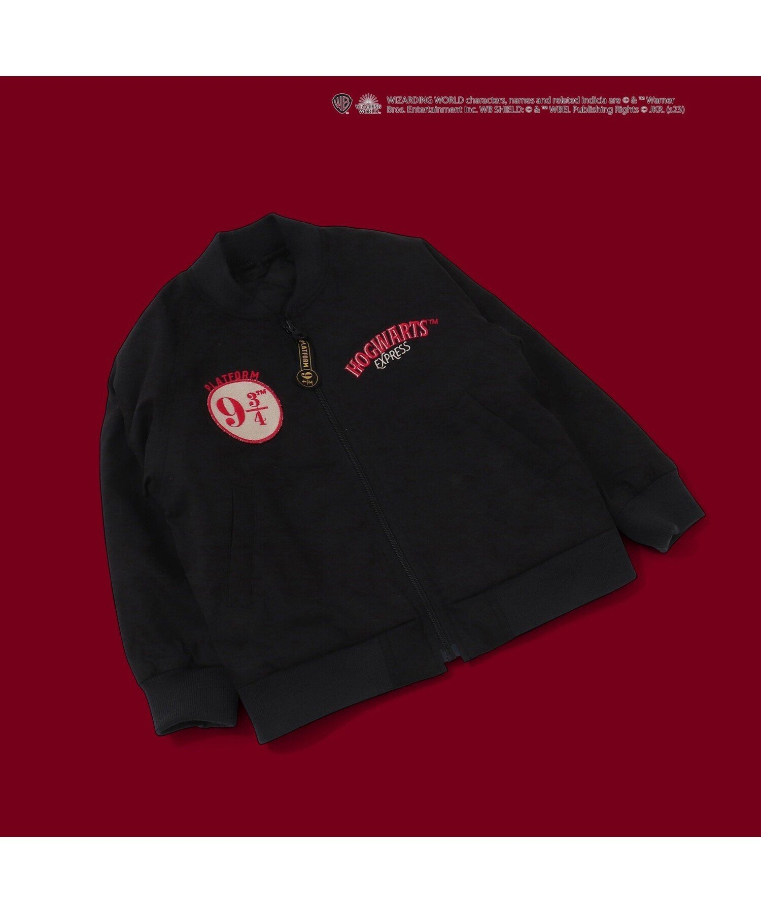 BREEZE 【ハリー・ポッター】ホグワーツ特急刺繍ジャケット エフオーオンラインストア ジャケット・アウター ナイロンジャケット ブラック【送料無料】のサムネイル