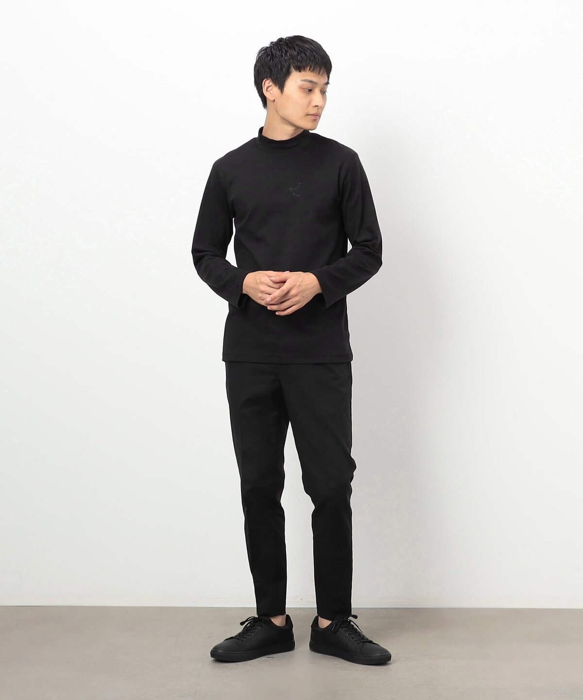 【セットアップ対応】Easy Active Wear ストレッチ テーパードスラックス コムサイズム パンツ スラックス・ドレスパンツ ブラック グレー