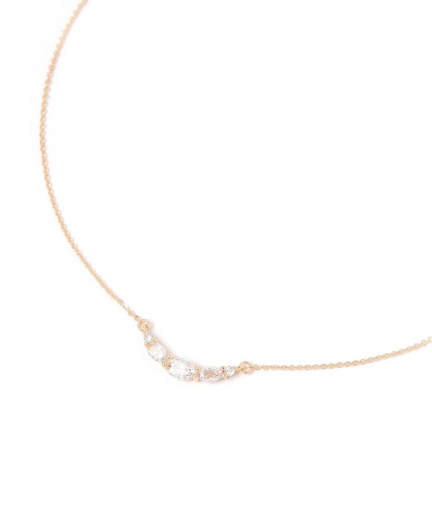 LAKOLE コネクトビジューネックレス ラコレ アクセサリー・腕時計 ネックレス ゴールド シルバー