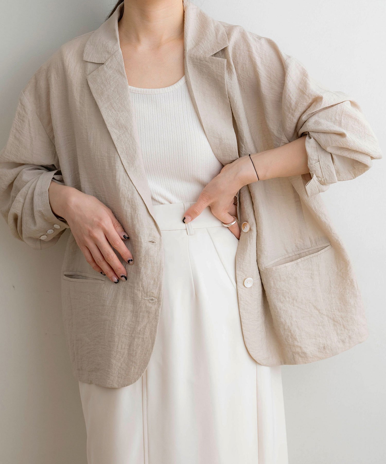 【SALE／40%OFF】NOAHL シアーライトジャケット ノアル トップス シャツ・ブラウス グレー ホワイト イエロー【送料無料】のサムネイル