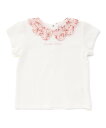 【SALE/30%OFF】BeBe 【お揃い】フラワープリントスカラップ襟半袖針抜きTシャツ(80~100cm) ベベ オンライン ストア トップス カットソー...