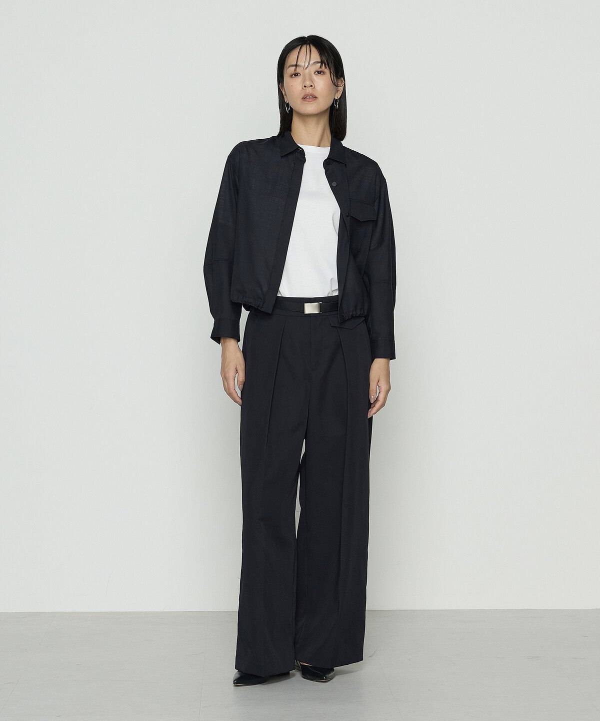 COMME CA S-SIZE [ Sサイズ ] T/W平ボイル シャツジャケット コムサ ジャケット・アウター その他のジャケット・アウター ネイビー【送料無料】