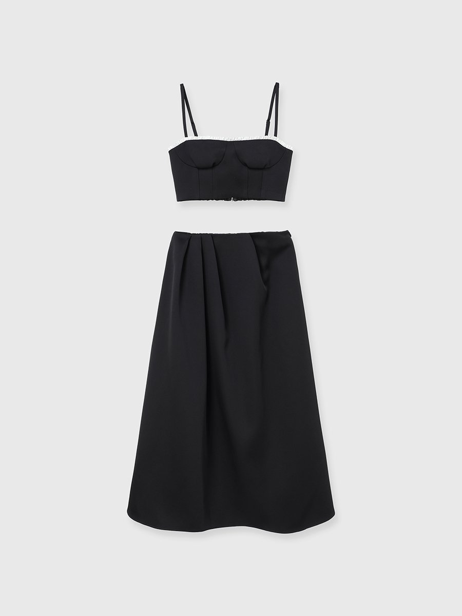 eimy istoire サテンビスチェスカートセット エイミーイストワール ワンピース・ドレス その他のワンピ..