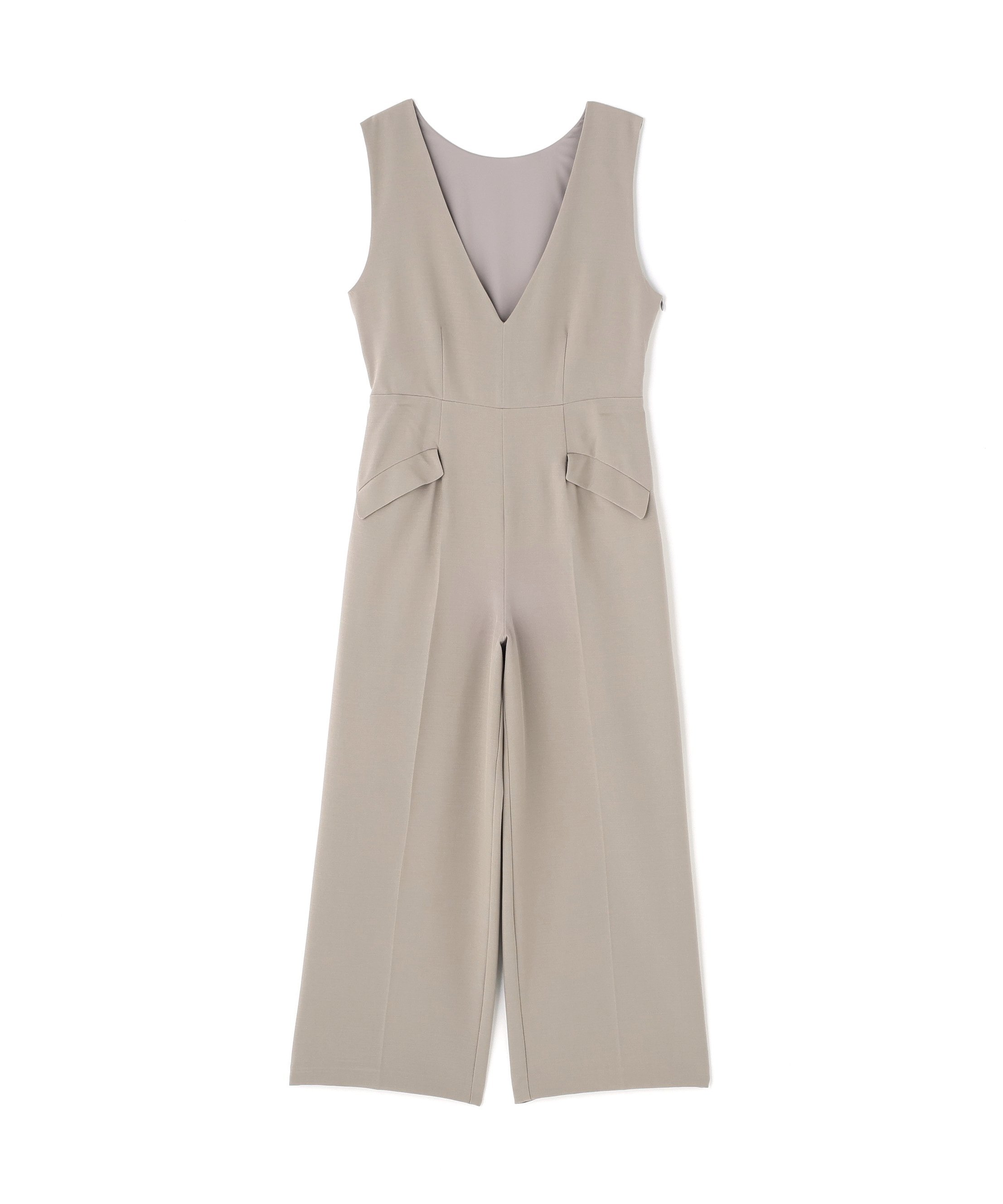 NATURAL BEAUTY BASIC ＜N.＞Vネックオールインワン ナチュラルビューティベーシック ワンピース・ドレス その他のワンピース・ドレス グレー ベージュ