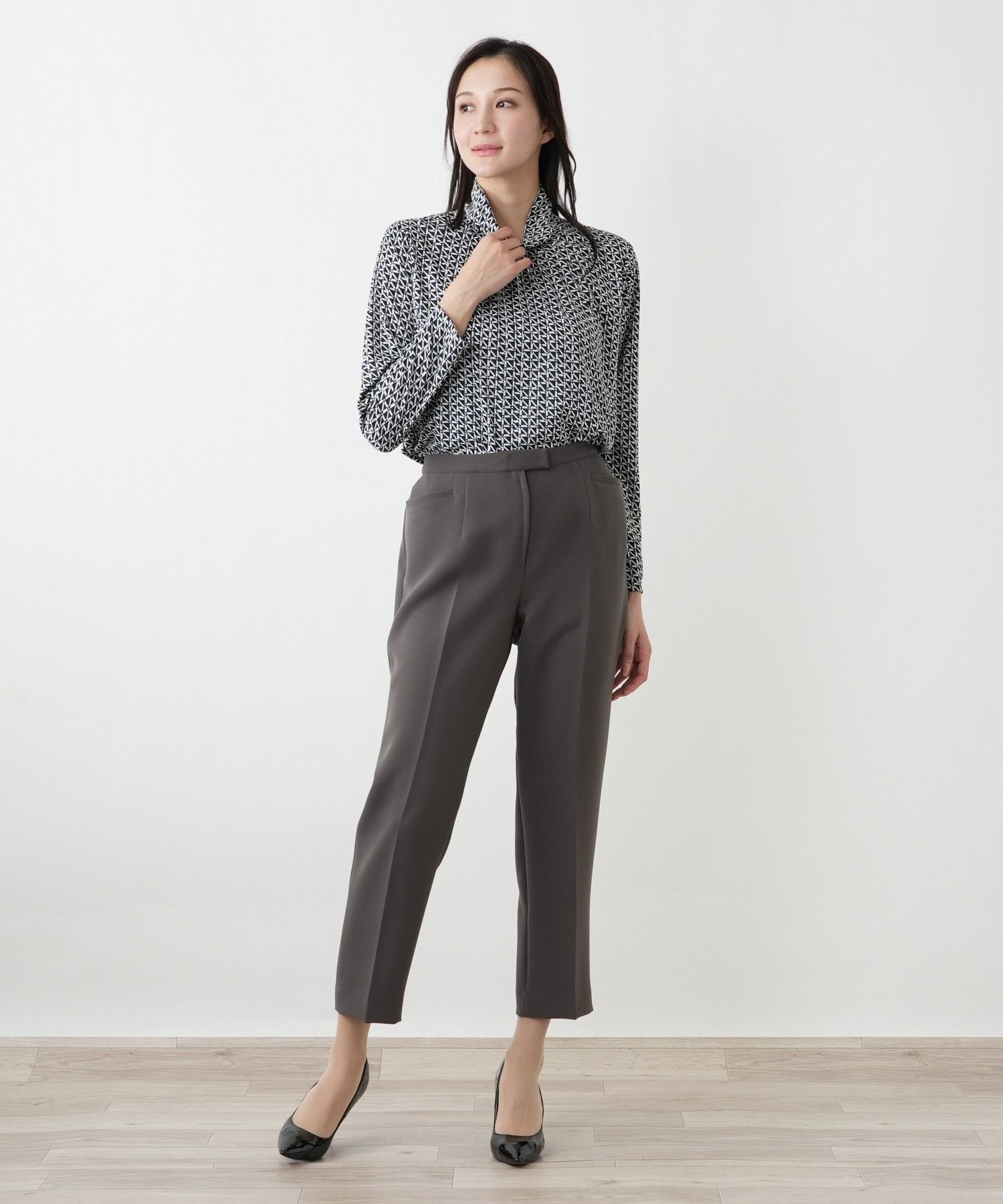 Leilian PLUS HOUSE 【店頭人気】カットソー【ROCHAS Premiere】 レリアン プラスハウス トップス カットソー・Tシャツ ネイビー ブルー