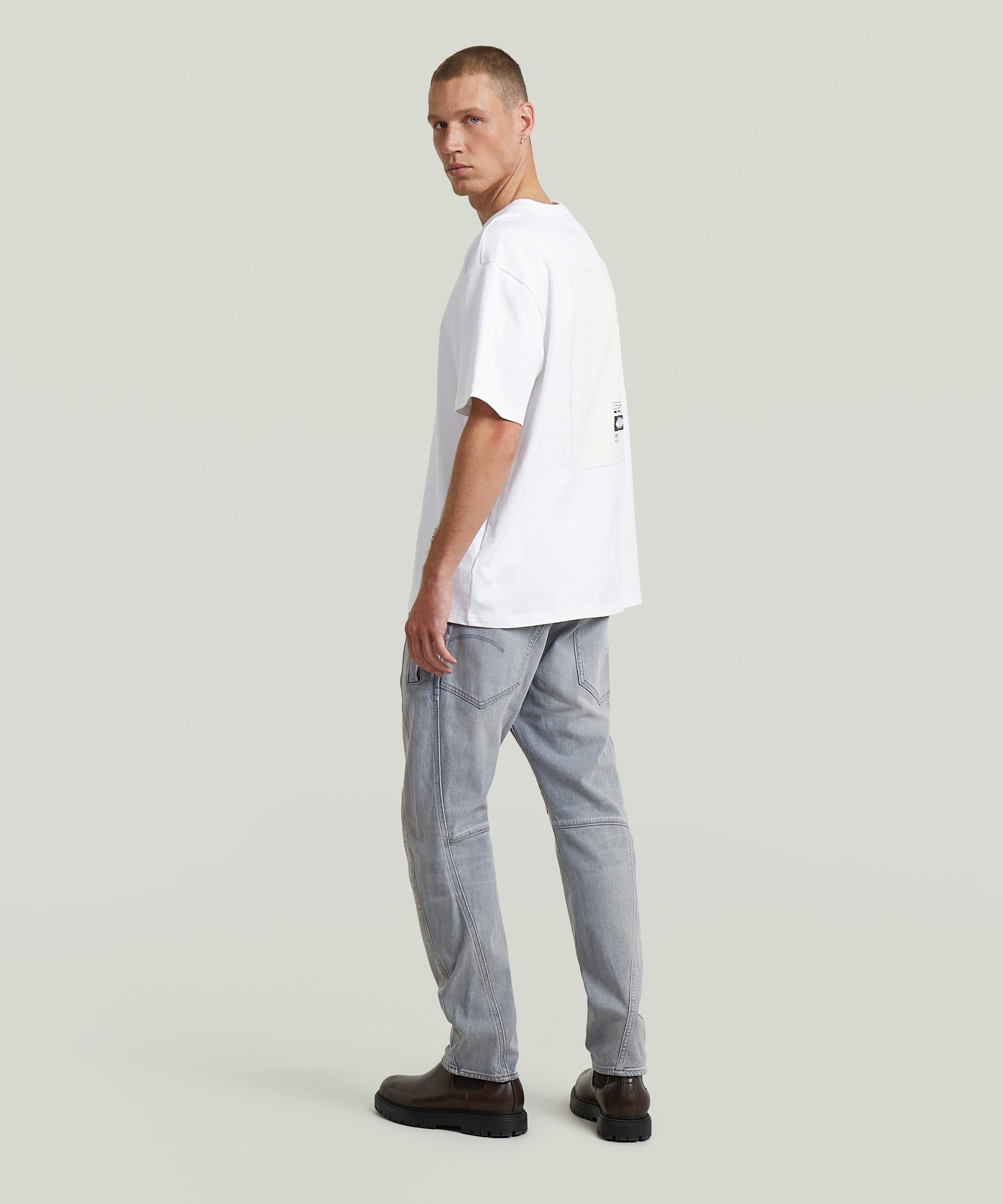 【公式ショップ】Back Applique Relaxed T-Shirt/バックアップリケグラフィックデザインオーバーサイズTシャツ ジースターロゥ トップス カットソー・Tシャツ ホワイト