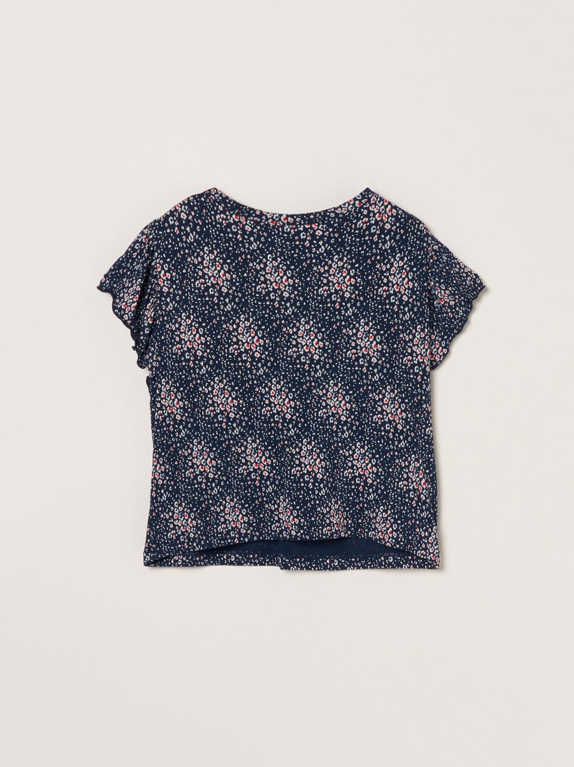 three dots Travel line ruffle sleeve top スリードッツ トップス カットソー・Tシャツ